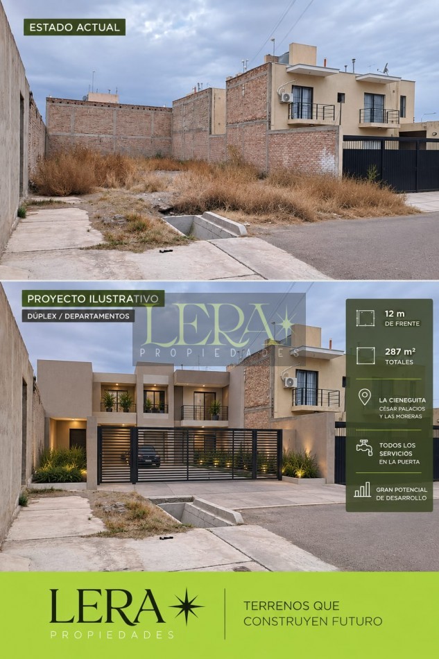 Lote apto PH en venta - 287 m² | 12 m de frente | La Cieneguita, Las Heras